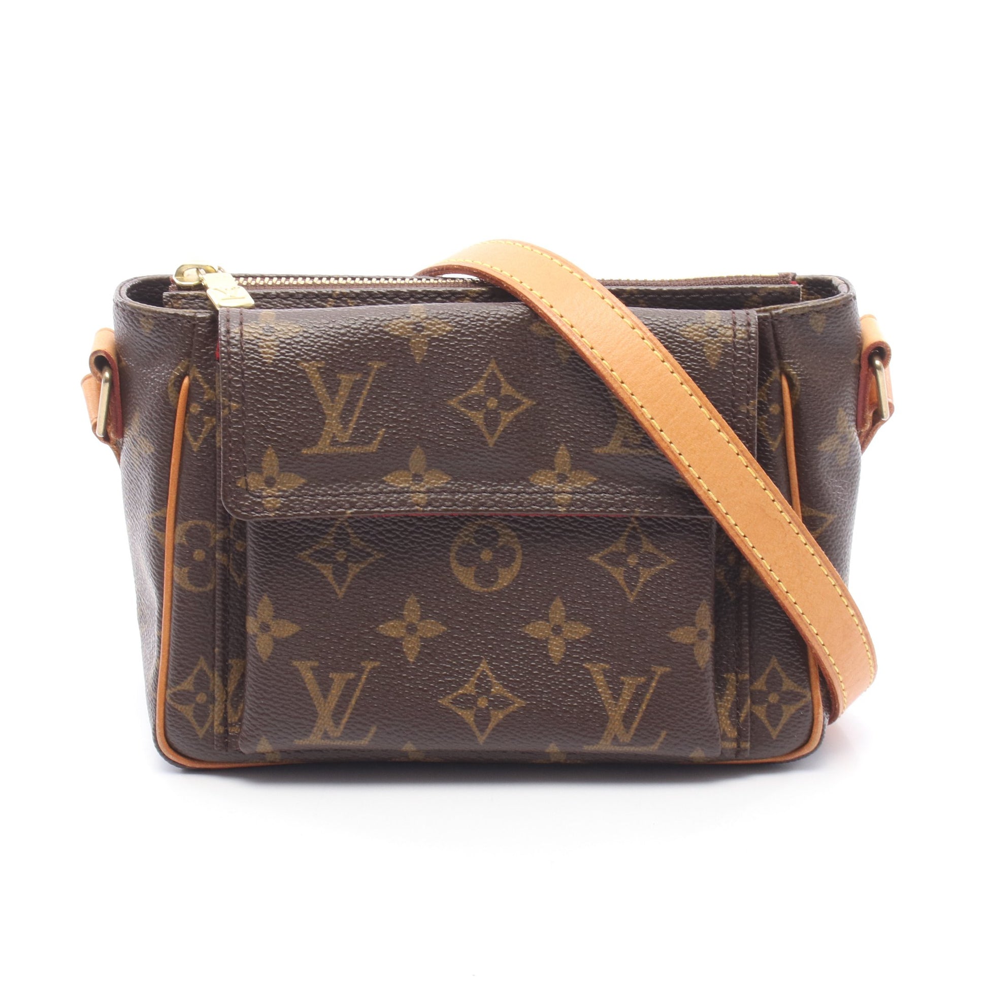 ヴィバシテPM モノグラム ショルダーバッグ PVC レザー ブラウン ルイヴィトン バッグ LOUIS VUITTON