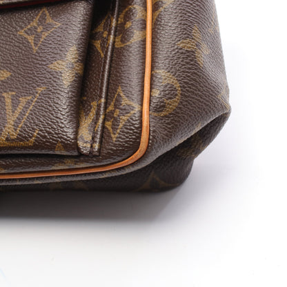 ヴィバシテPM モノグラム ショルダーバッグ PVC レザー ブラウン ルイヴィトン バッグ LOUIS VUITTON