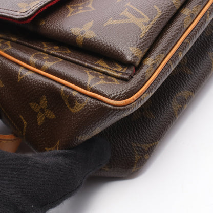 ヴィバシテPM モノグラム ショルダーバッグ PVC レザー ブラウン ルイヴィトン バッグ LOUIS VUITTON