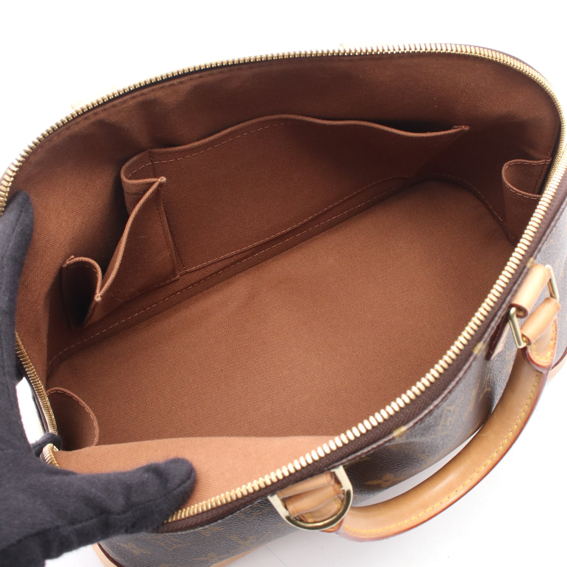 アルマ モノグラム ハンドバッグ PVC レザー ブラウン ルイヴィトン バッグ LOUIS VUITTON