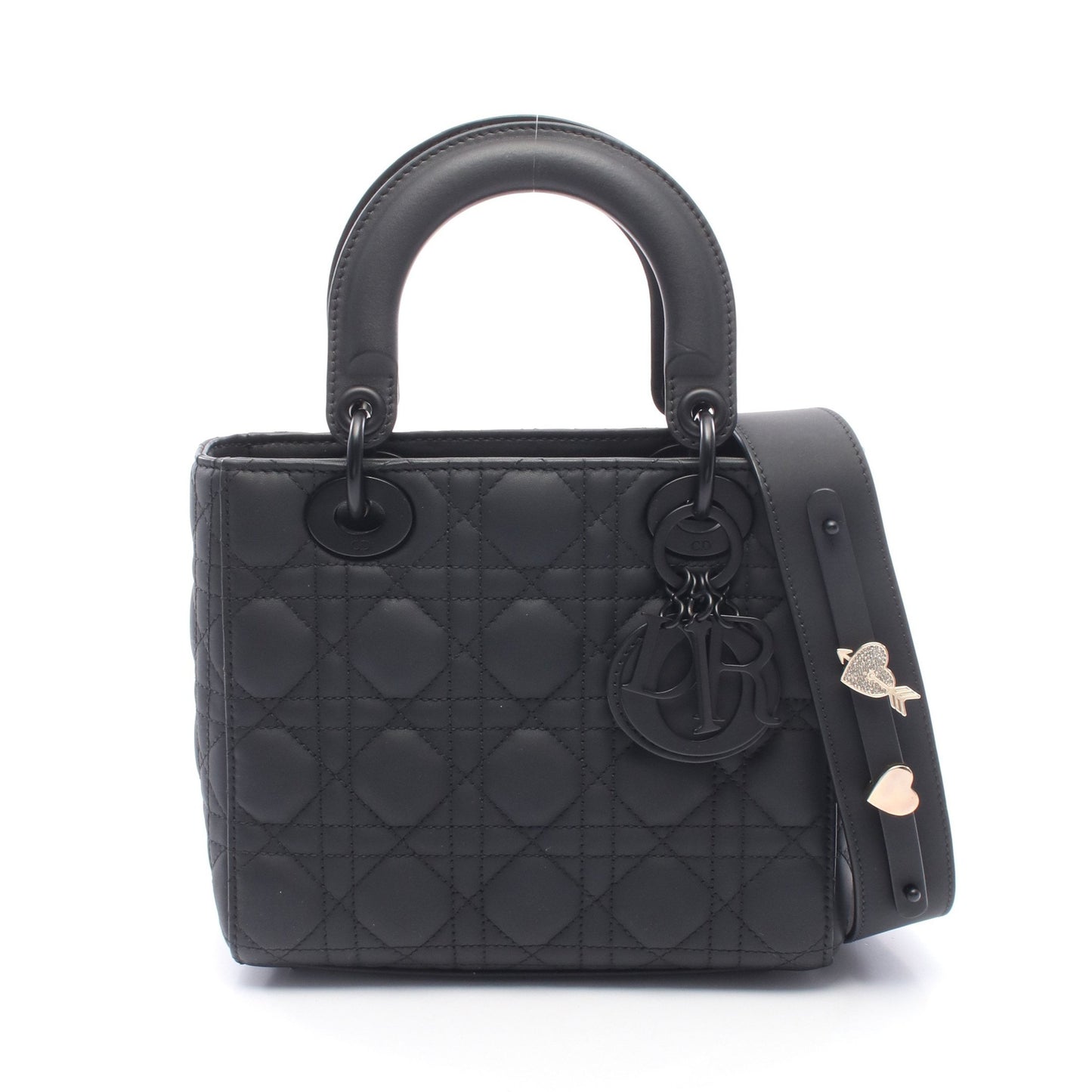 LADY DIOR MY ABCDIOR レディディオール スモール カナージュ 2WAY ハンドバッグ レザー ブラック クリスチャンディオール バッグ Christian Dior