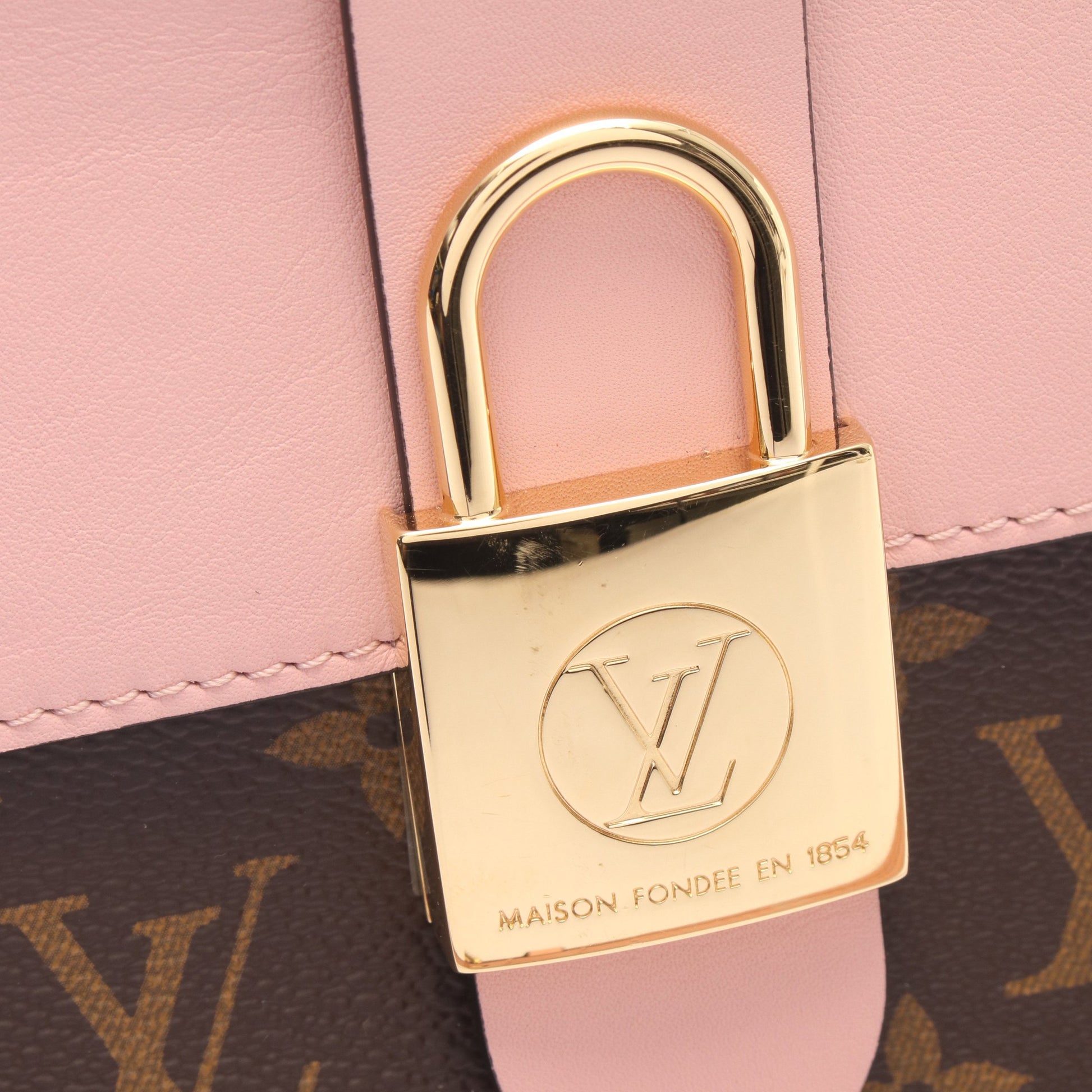 ロッキー BB モノグラム ローズプードル 2WAY ハンドバッグ PVC レザー ブラウン ライトピンク ルイヴィトン バッグ LOUIS VUITTON