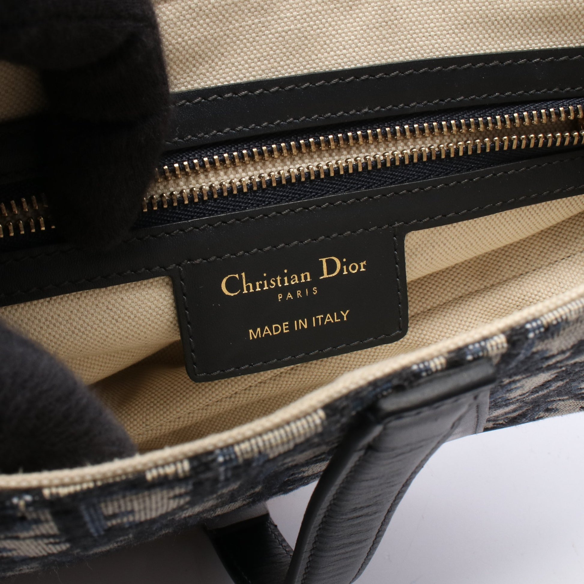 SADDLE サドル オブリーク 2WAY ハンドバッグ キャンバス レザー ネイビー ベージュ クリスチャンディオール バッグ Christian Dior