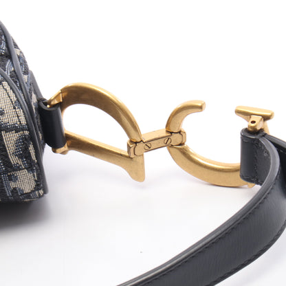 SADDLE サドル オブリーク 2WAY ハンドバッグ キャンバス レザー ネイビー ベージュ クリスチャンディオール バッグ Christian Dior