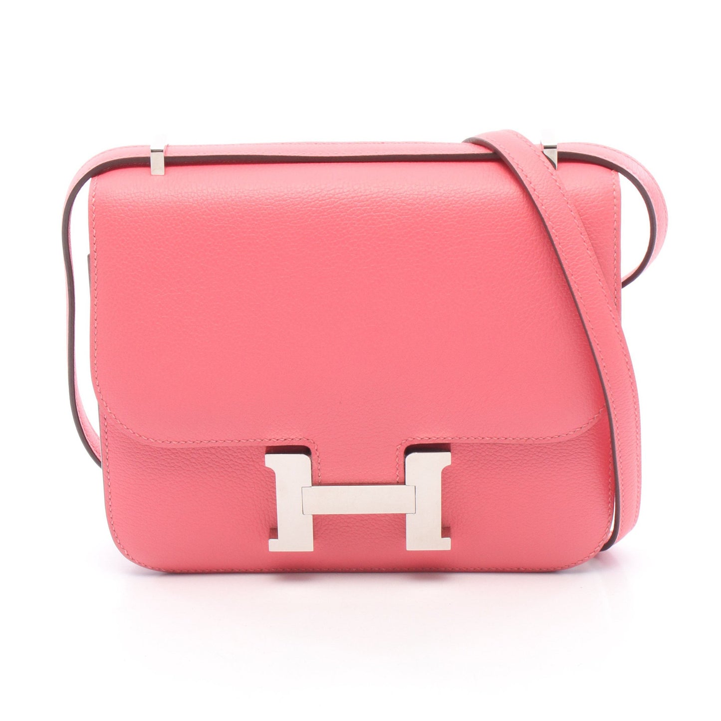 コンスタンス3 ミニ ローズアザレ ショルダーバッグ エバーカラー ピンク シルバー金具 C刻印 エルメス バッグ HERMES