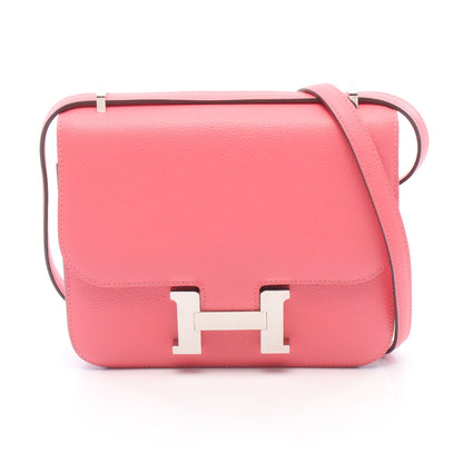 コンスタンス3 ミニ ローズアザレ ショルダーバッグ エバーカラー ピンク シルバー金具 C刻印 エルメス バッグ HERMES