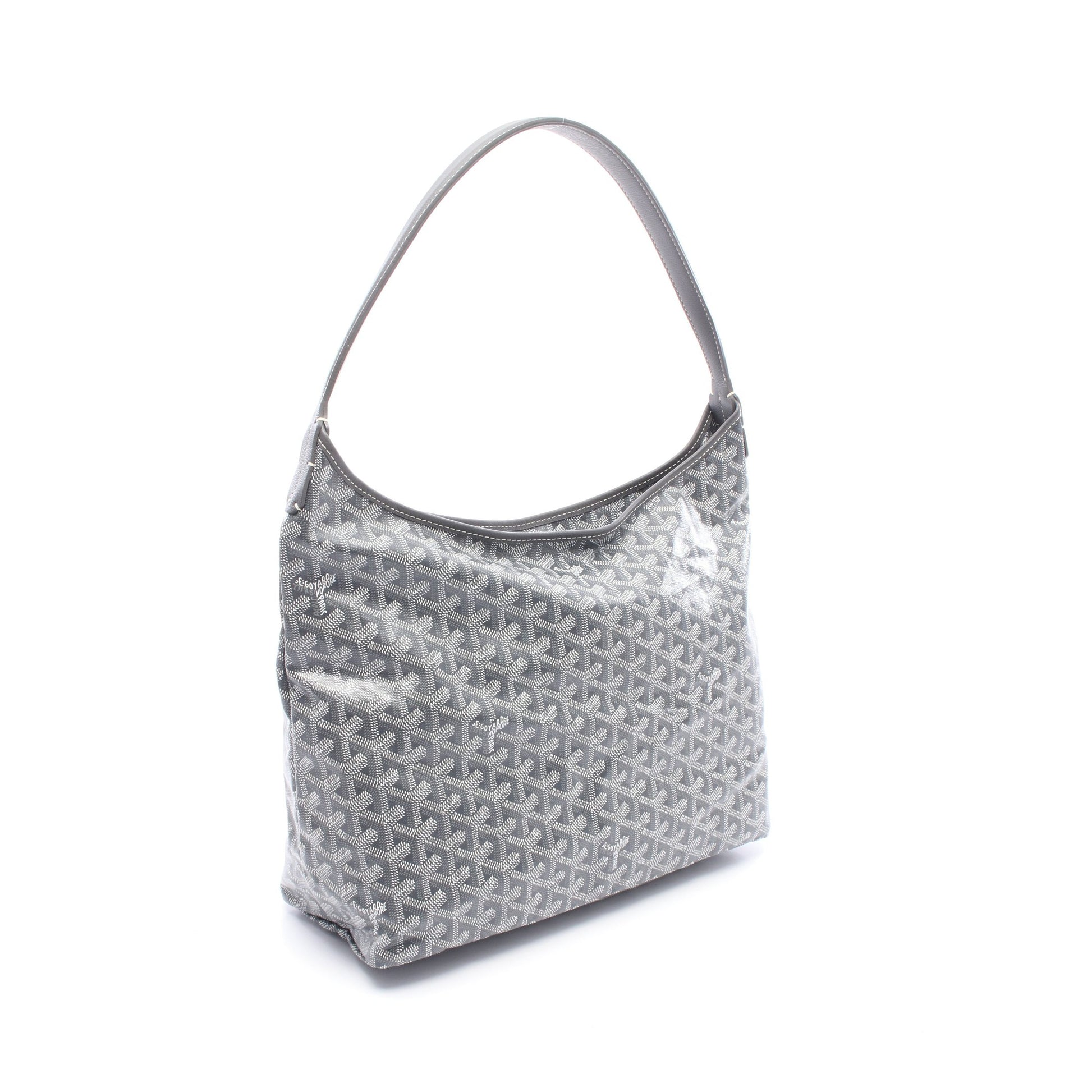 ボエム ホーボーバッグ ワンショルダーバッグ コーティングキャンバス レザー グレー ホワイト ゴヤール バッグ GOYARD