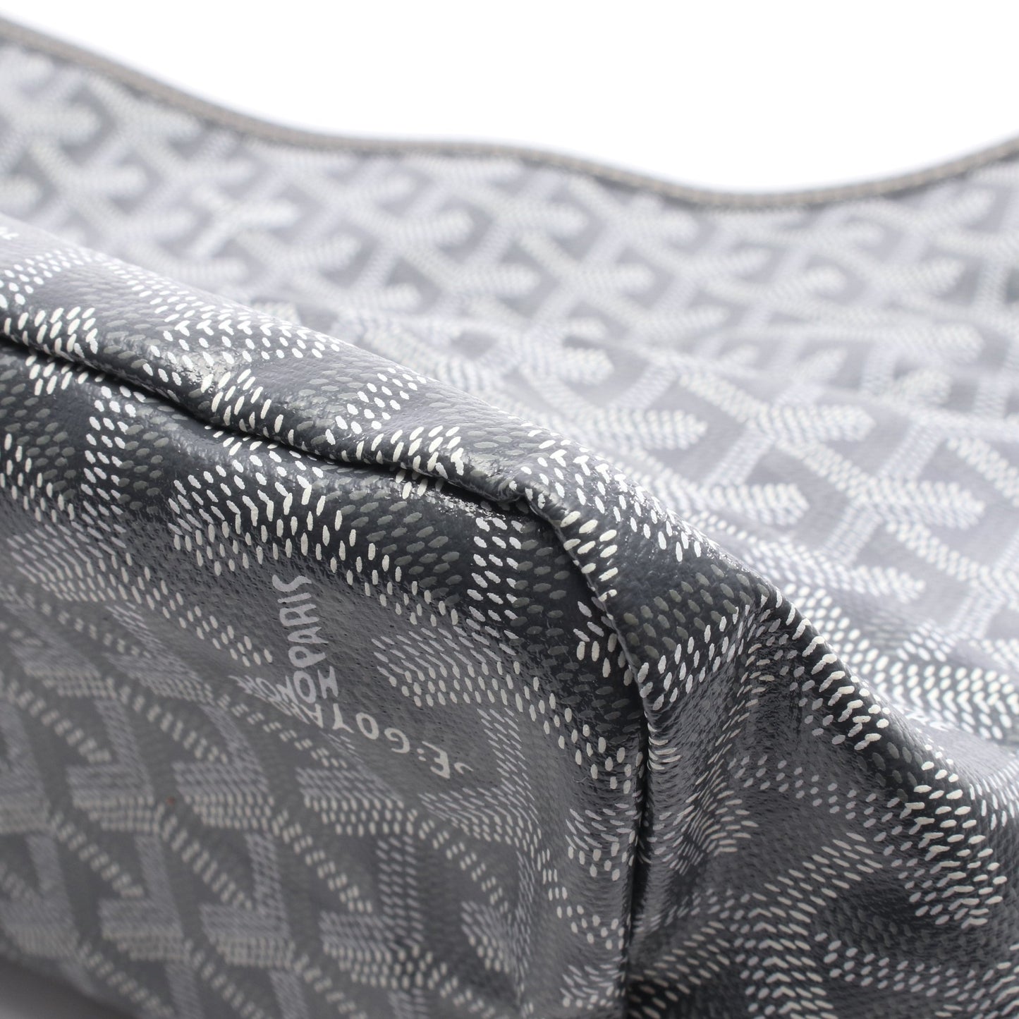ボエム ホーボーバッグ ワンショルダーバッグ コーティングキャンバス レザー グレー ホワイト ゴヤール バッグ GOYARD