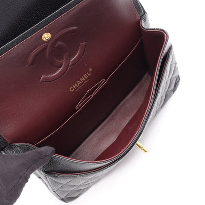 マトラッセ Wフラップ Wチェーンショルダーバッグ キャビアスキン ブラック ゴールド金具 シャネル バッグ CHANEL