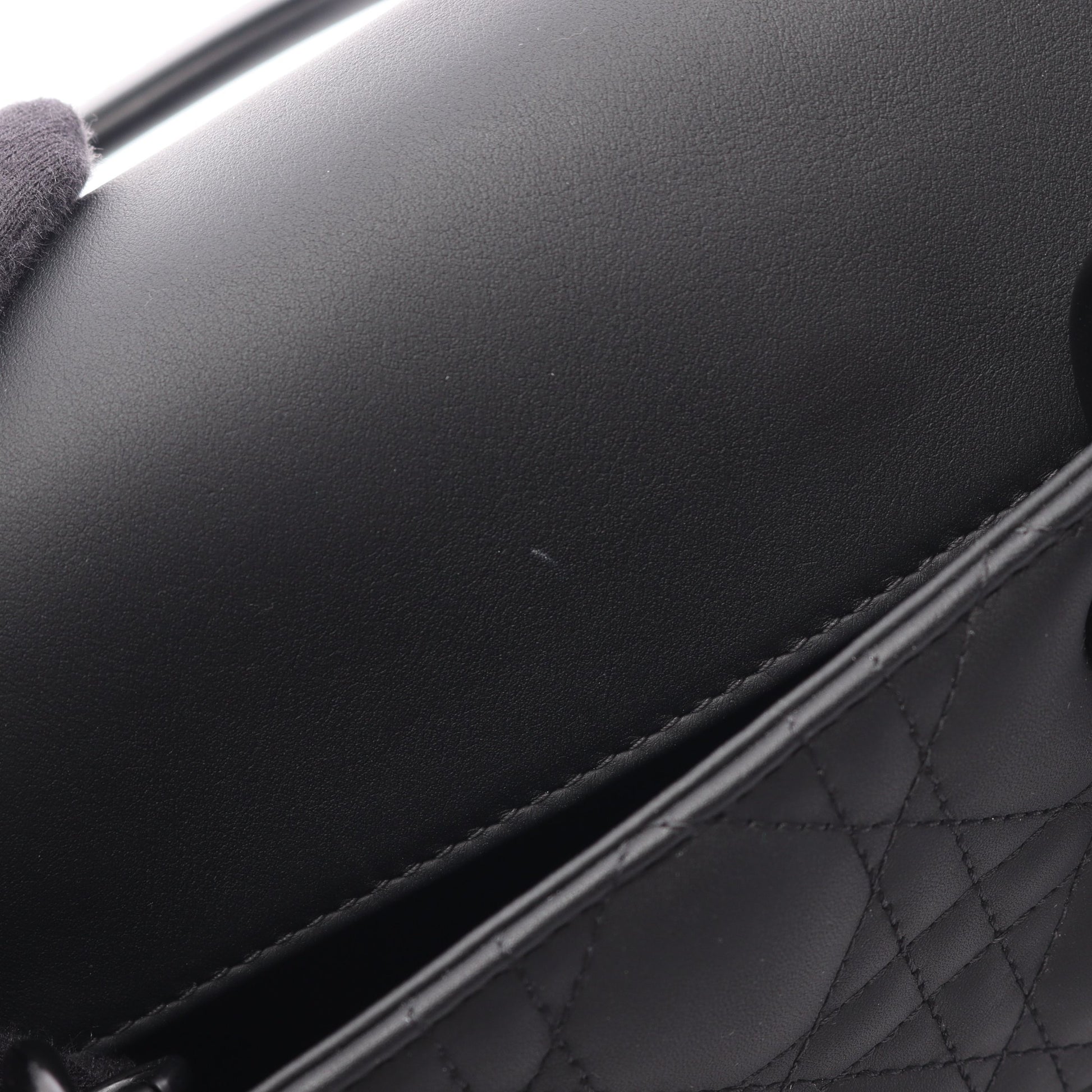 レディディオール ラージ 2WAY ハンドバッグ レザー ブラック クリスチャンディオール バッグ Christian Dior