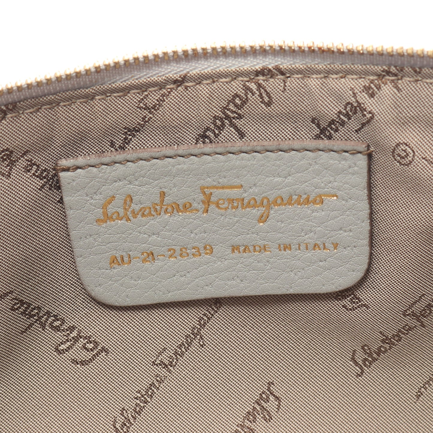 ガンチーニ ワンショルダーバッグ レザー ブルーグレー サルヴァトーレフェラガモ バッグ Salvatore Ferragamo