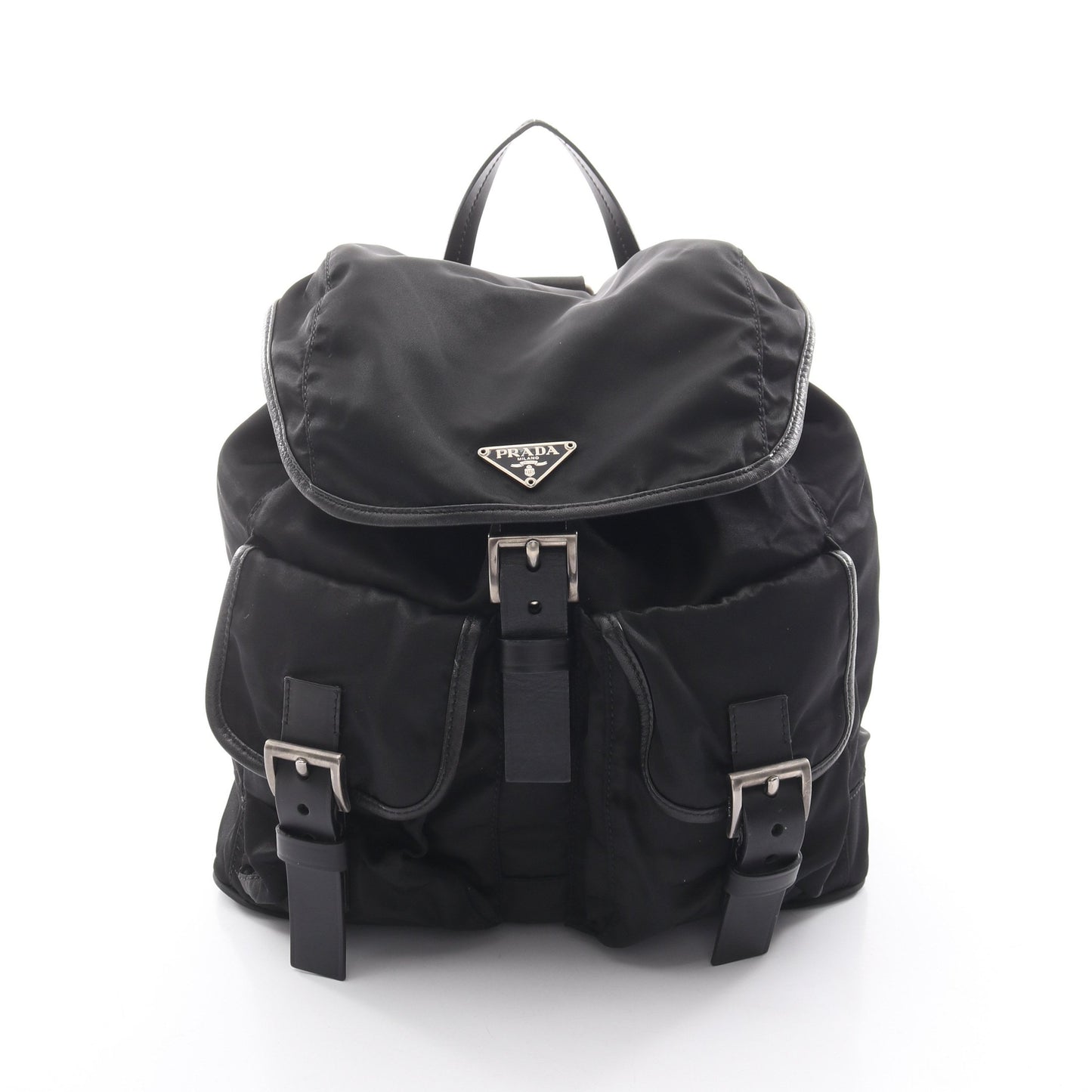 トライアングルロゴ バックパック リュックサック ナイロン ブラック プラダ バッグ PRADA