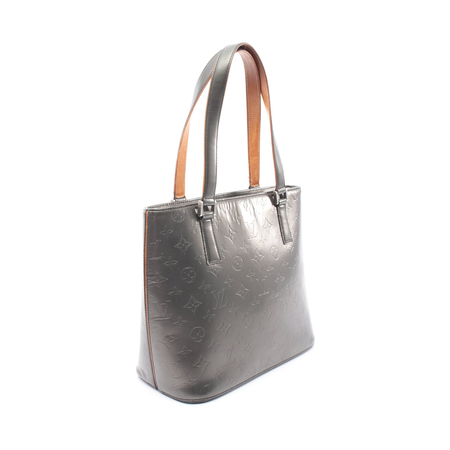 ストックトン モノグラムマット ノワール ハンドバッグ レザー ブラック ルイヴィトン バッグ LOUIS VUITTON