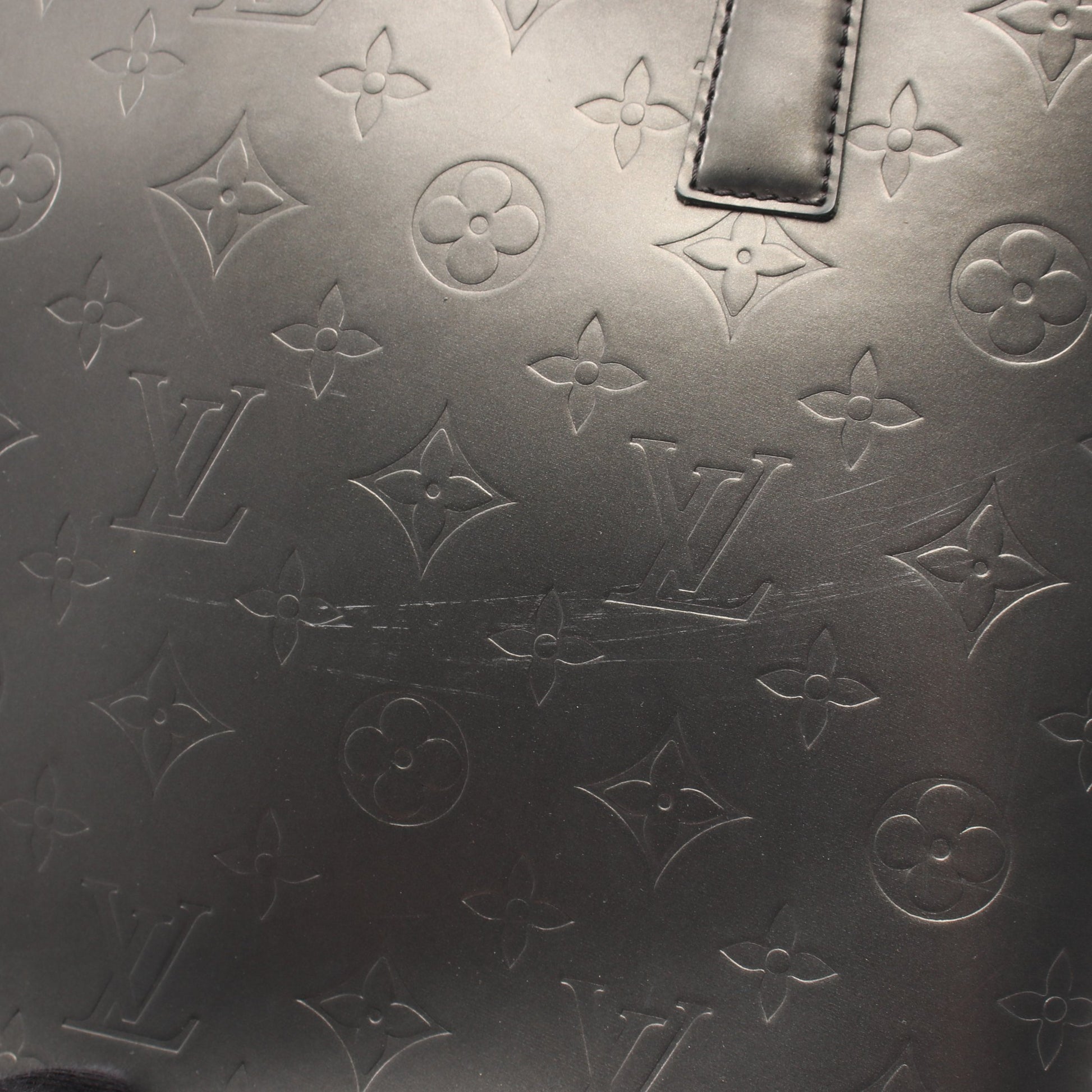 ストックトン モノグラムマット ノワール ハンドバッグ レザー ブラック ルイヴィトン バッグ LOUIS VUITTON