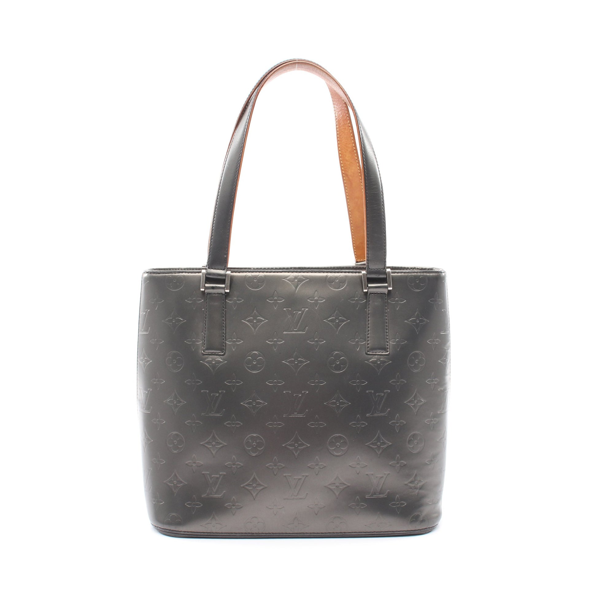 ストックトン モノグラムマット ノワール ハンドバッグ レザー ブラック ルイヴィトン バッグ LOUIS VUITTON