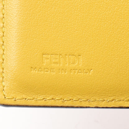 エフ イズ 三つ折り財布 レザー イエロー フェンディ