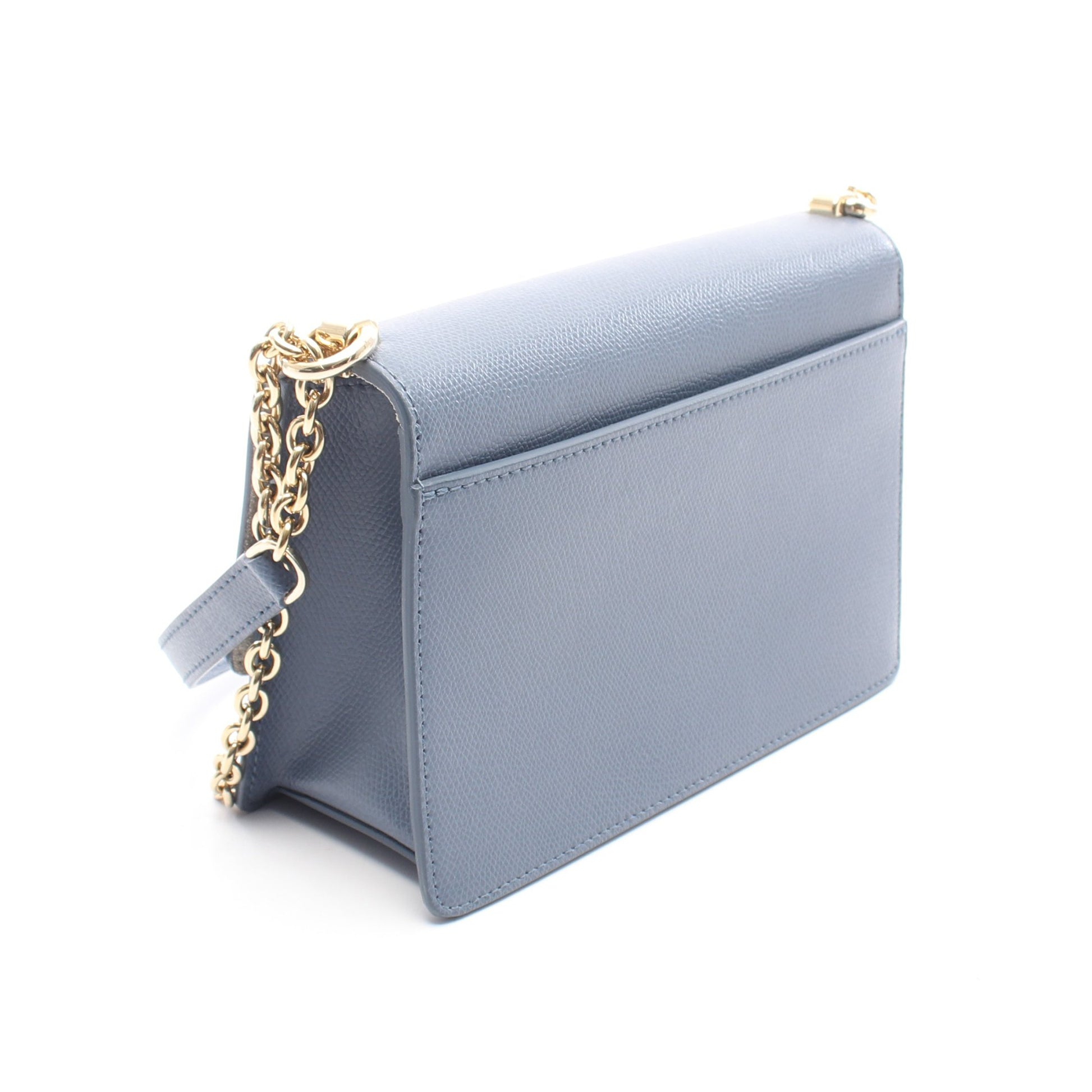 1927 チェーンショルダーバッグ レザー ブルー フルラ バッグ FURLA