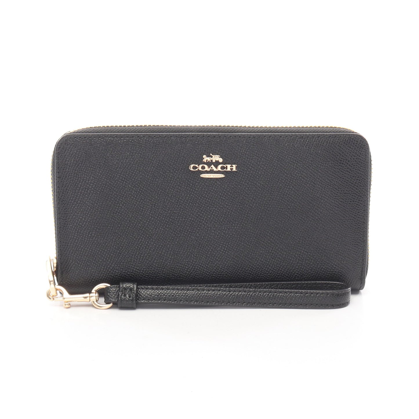ロングジップアラウンド ラウンドファスナー長財布 レザー ブラック コーチ 財布・小物 COACH