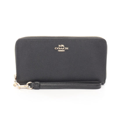 ロングジップアラウンド ラウンドファスナー長財布 レザー ブラック コーチ 財布・小物 COACH