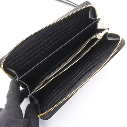 ロングジップアラウンド ラウンドファスナー長財布 レザー ブラック コーチ 財布・小物 COACH