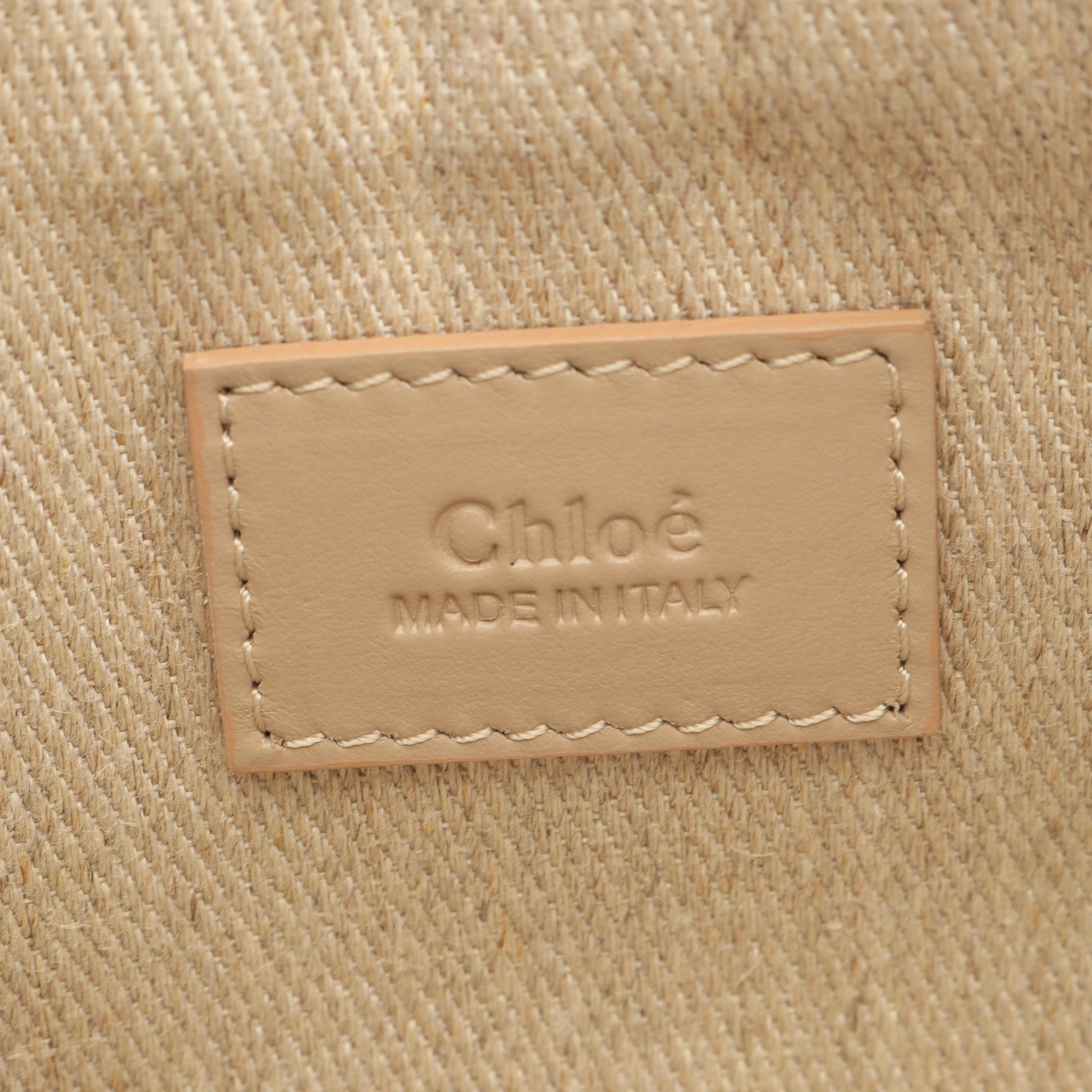 WOODY BELT BAG ショルダーバッグ キャンバス レザー ベージュ ピンクベージュ クロエ バッグ Chloe