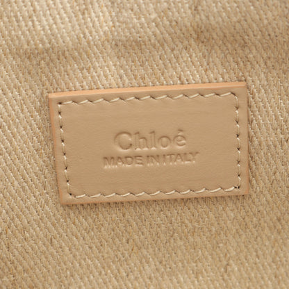WOODY BELT BAG ショルダーバッグ キャンバス レザー ベージュ ピンクベージュ クロエ バッグ Chloe