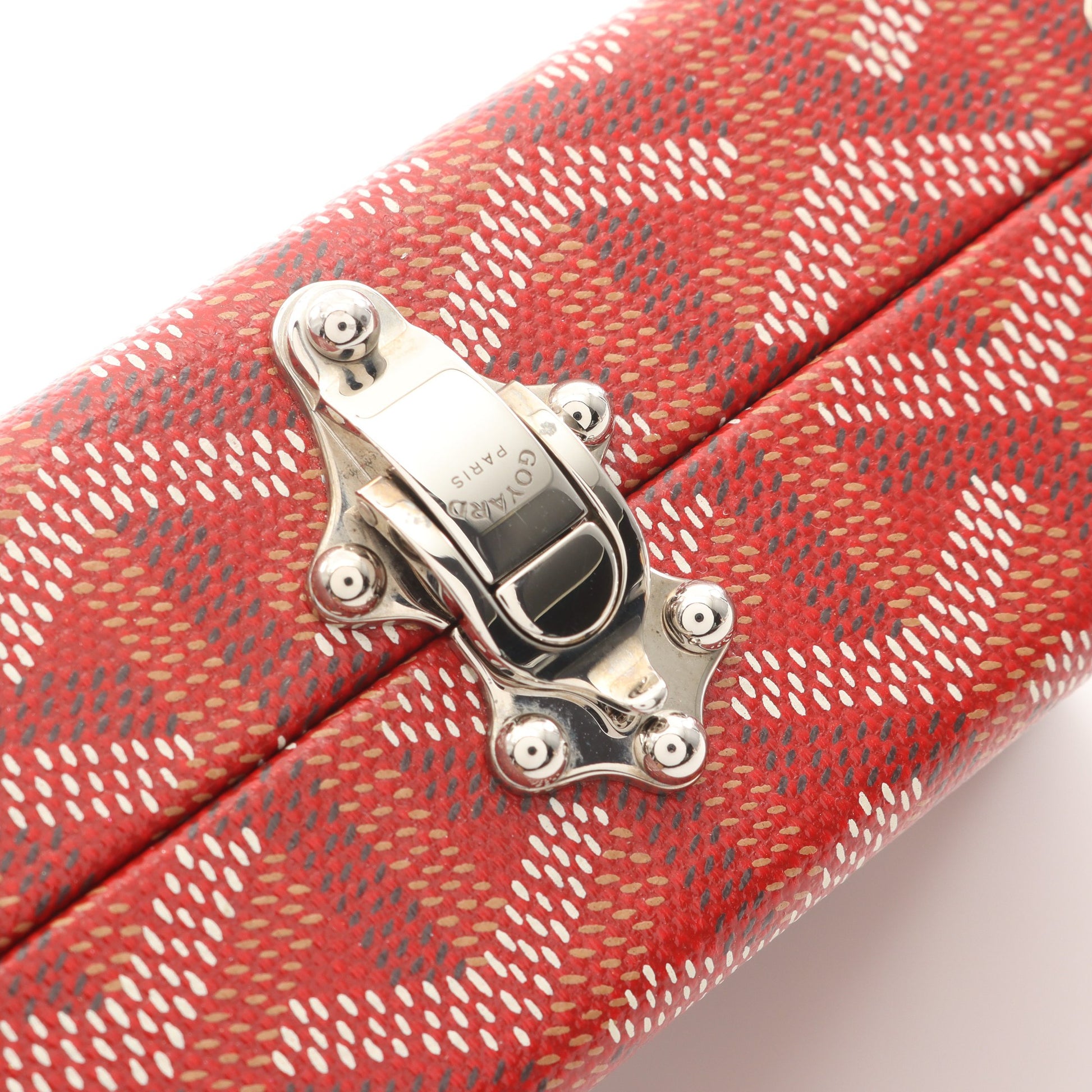 ミノディエール トランクバッグ ショルダーバッグ PVC レザー レッド ゴヤール バッグ GOYARD