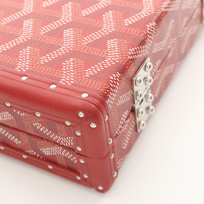 ミノディエール トランクバッグ ショルダーバッグ PVC レザー レッド ゴヤール バッグ GOYARD