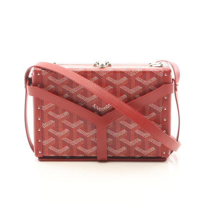 ミノディエール トランクバッグ ショルダーバッグ PVC レザー レッド ゴヤール バッグ GOYARD