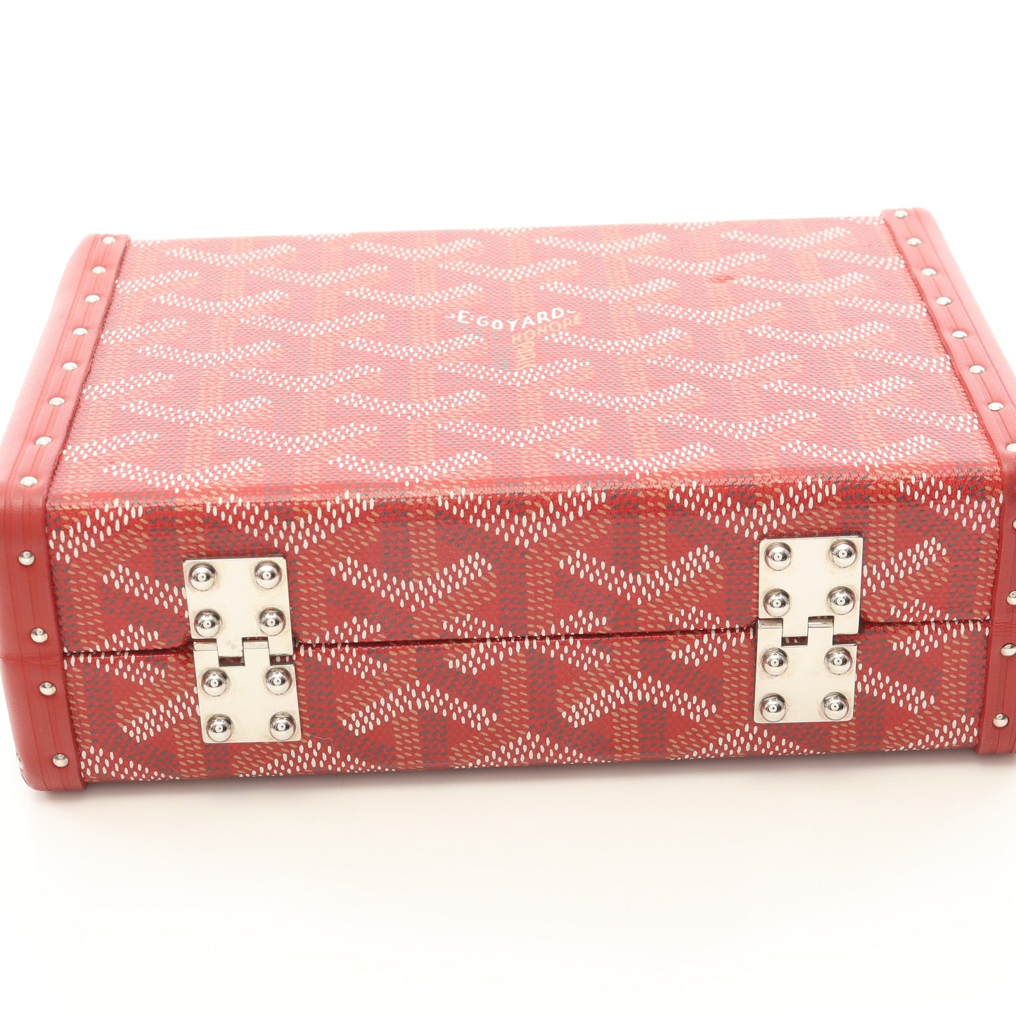 ミノディエール トランクバッグ ショルダーバッグ PVC レザー レッド ゴヤール バッグ GOYARD