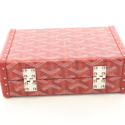 ミノディエール トランクバッグ ショルダーバッグ PVC レザー レッド ゴヤール バッグ GOYARD