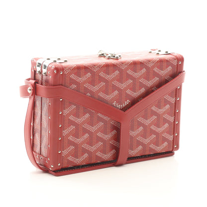 ミノディエール トランクバッグ ショルダーバッグ PVC レザー レッド ゴヤール バッグ GOYARD