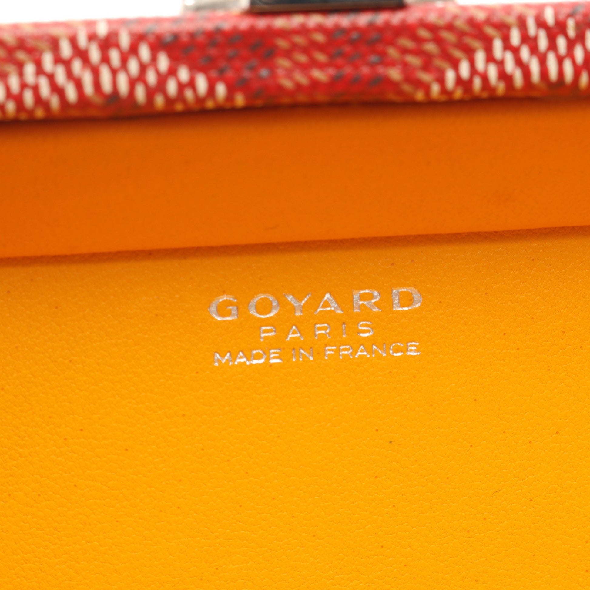 ミノディエール トランクバッグ ショルダーバッグ PVC レザー レッド ゴヤール バッグ GOYARD
