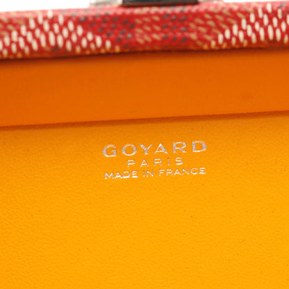 ミノディエール トランクバッグ ショルダーバッグ PVC レザー レッド ゴヤール バッグ GOYARD