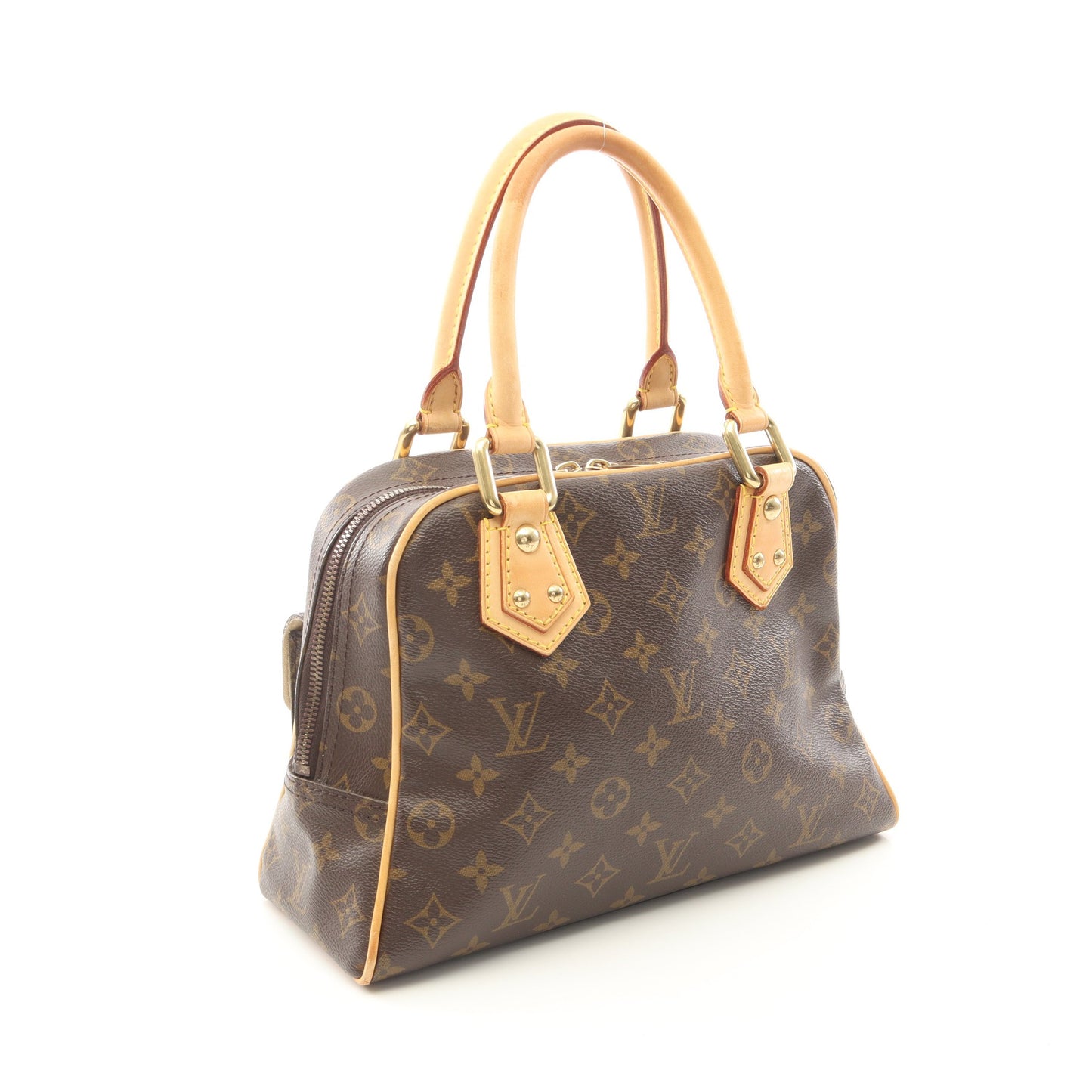 マンハッタンPM モノグラム ハンドバッグ PVC レザー ブラウン ルイヴィトン バッグ LOUIS VUITTON