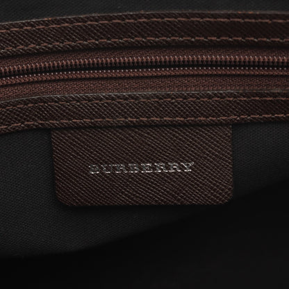 ノバチェック ハンドバッグ キャンバス レザー ライトベージュ ダークブラウン マルチカラー バーバリー バッグ BURBERRY