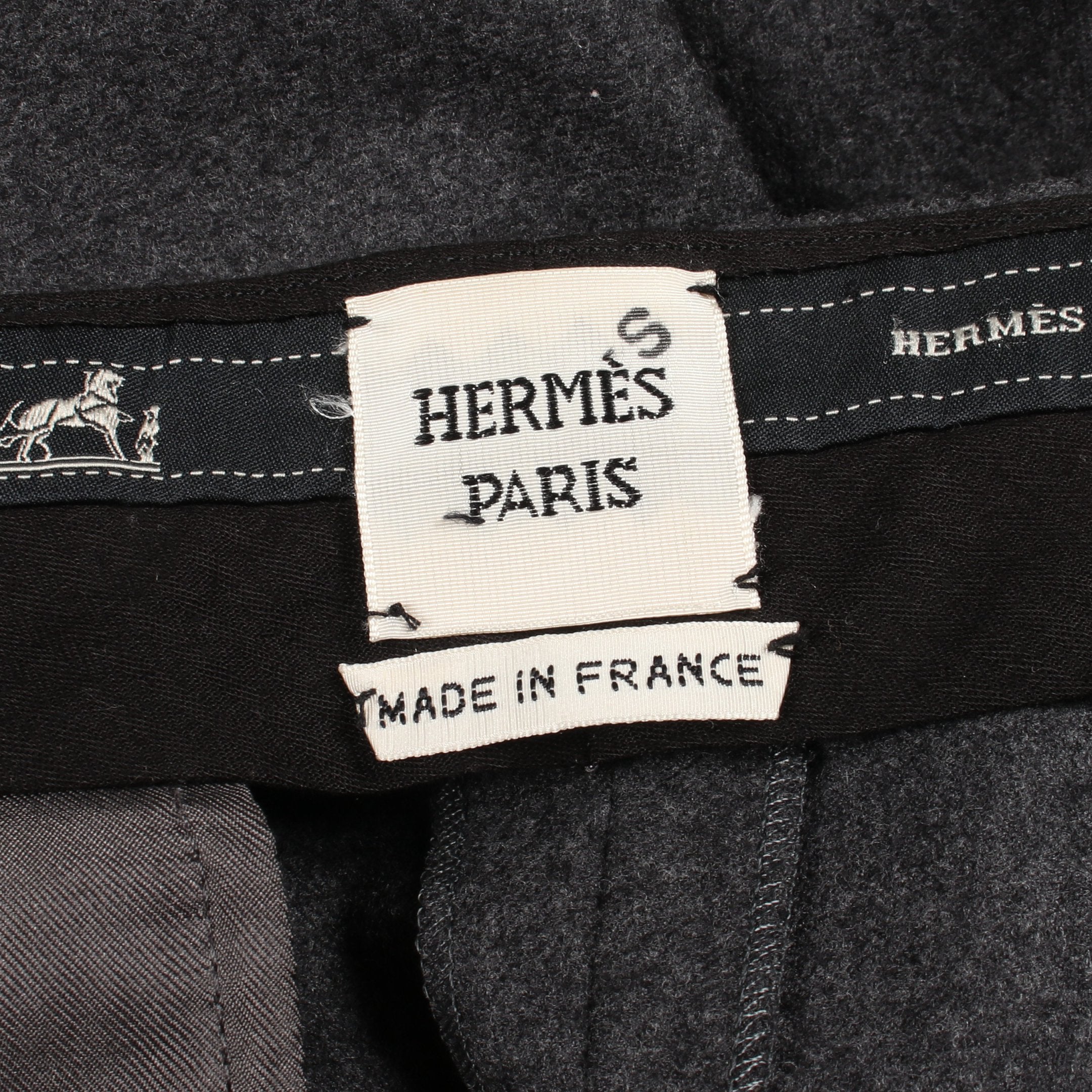 HERMES Vintage エルメス ヴィンテージ ウール ワイドパンツ 48 ワイドパンツ ウール グレー エルメス – RECLO