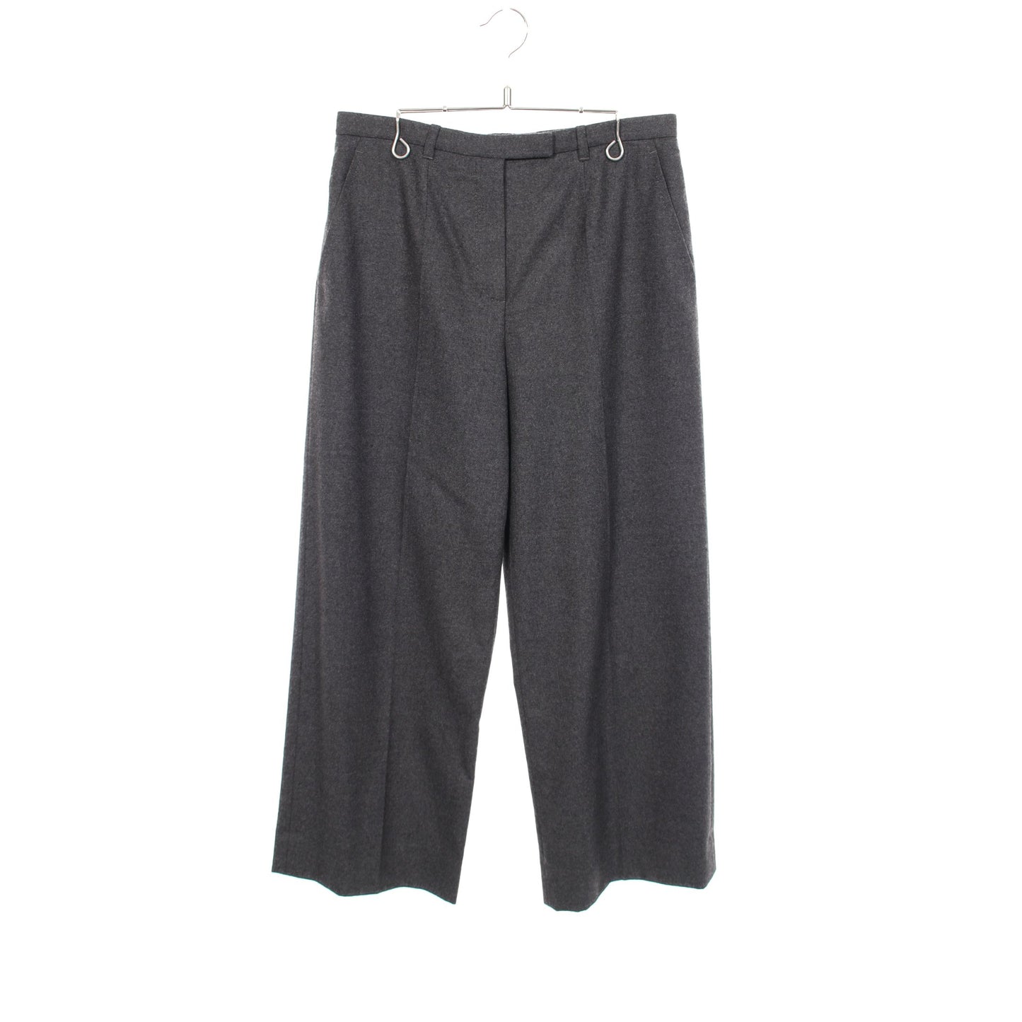 ワイドパンツ ウール グレー エルメス