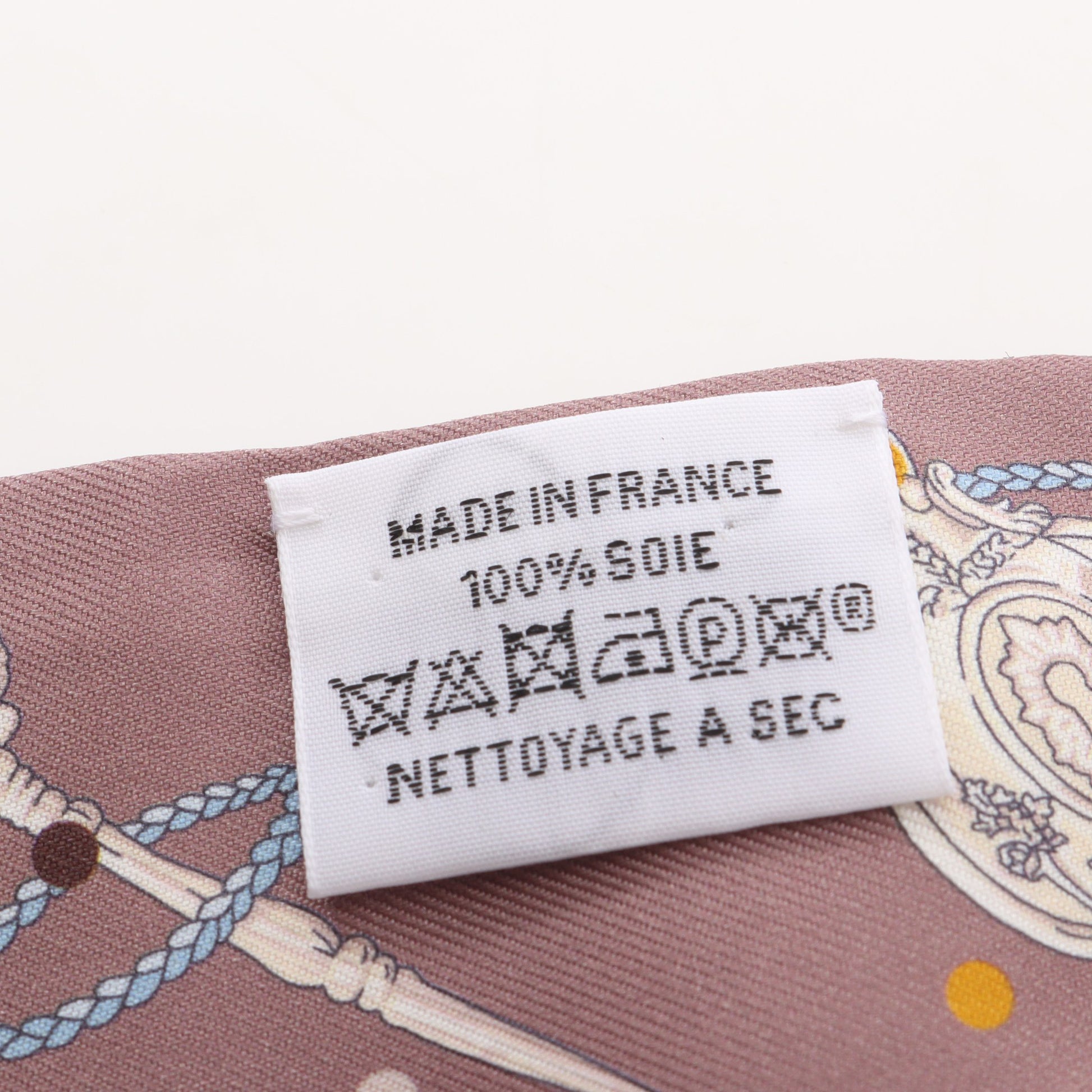 ツイリー Les Cles a Pois リボン スカーフ シルク グレーブラウン マルチカラー エルメス 財布・小物 HERMES