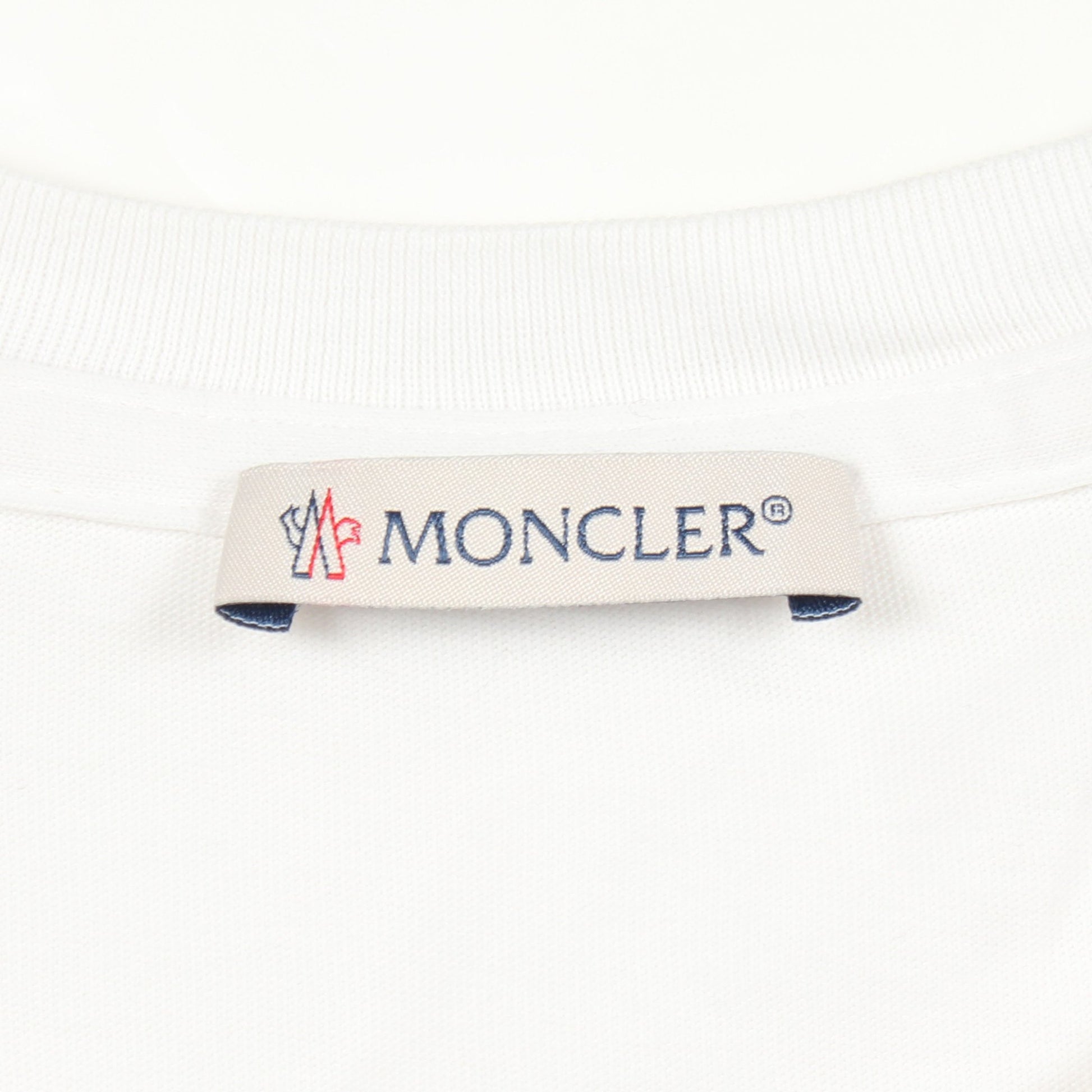 ロゴ クルーネック 半袖Tシャツ コットン ホワイト モンクレール トップス MONCLER