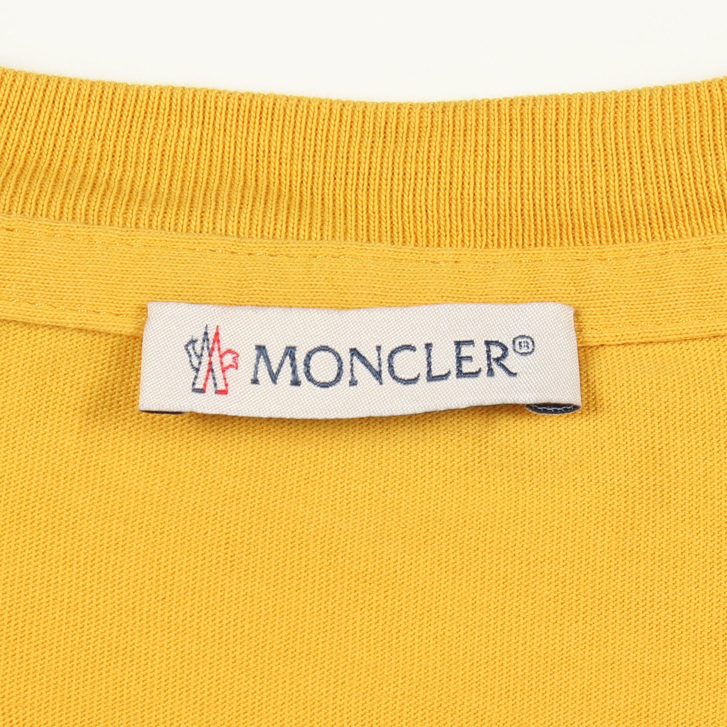 ロゴワッペン クルーネック 半袖Tシャツ コットン イエロー モンクレール