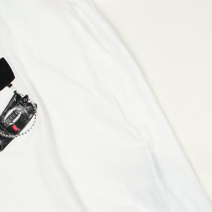 ドッグ 半袖Tシャツ コットン ラインストーン ホワイト ディースクエアード トップス DSQUARED2