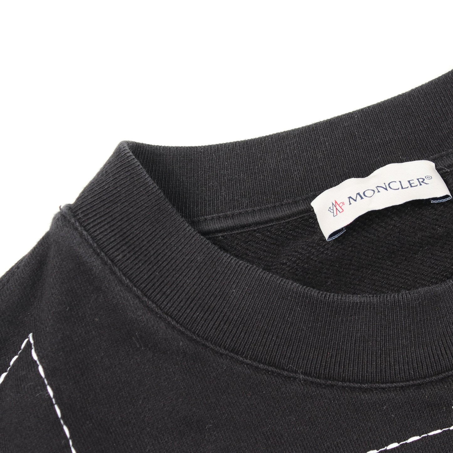 MONCLER GENIUS 5 CRAIG GREEN ロゴ刺繍 スウェットシャツ コットン ブラック モンクレール
