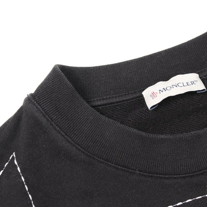 MONCLER GENIUS 5 CRAIG GREEN ロゴ刺繍 スウェットシャツ コットン ブラック モンクレール