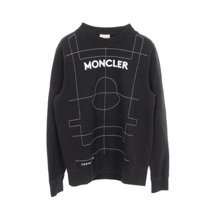 MONCLER GENIUS 5 CRAIG GREEN ロゴ刺繍 スウェットシャツ コットン ブラック モンクレール