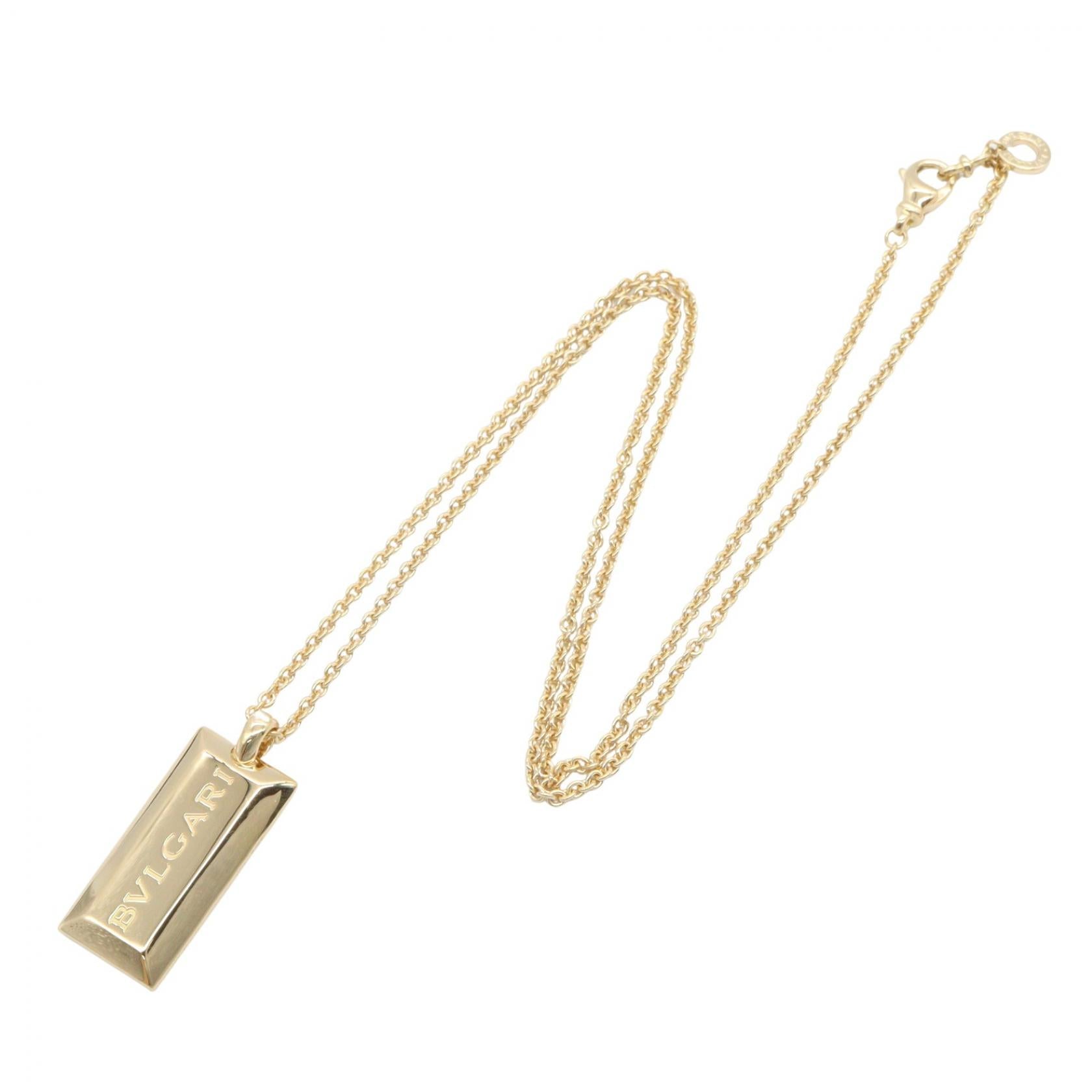 インゴット ロゴ ネックレス ネックレス K18YG イエローゴールド ブルガリ アクセサリー BVLGARI