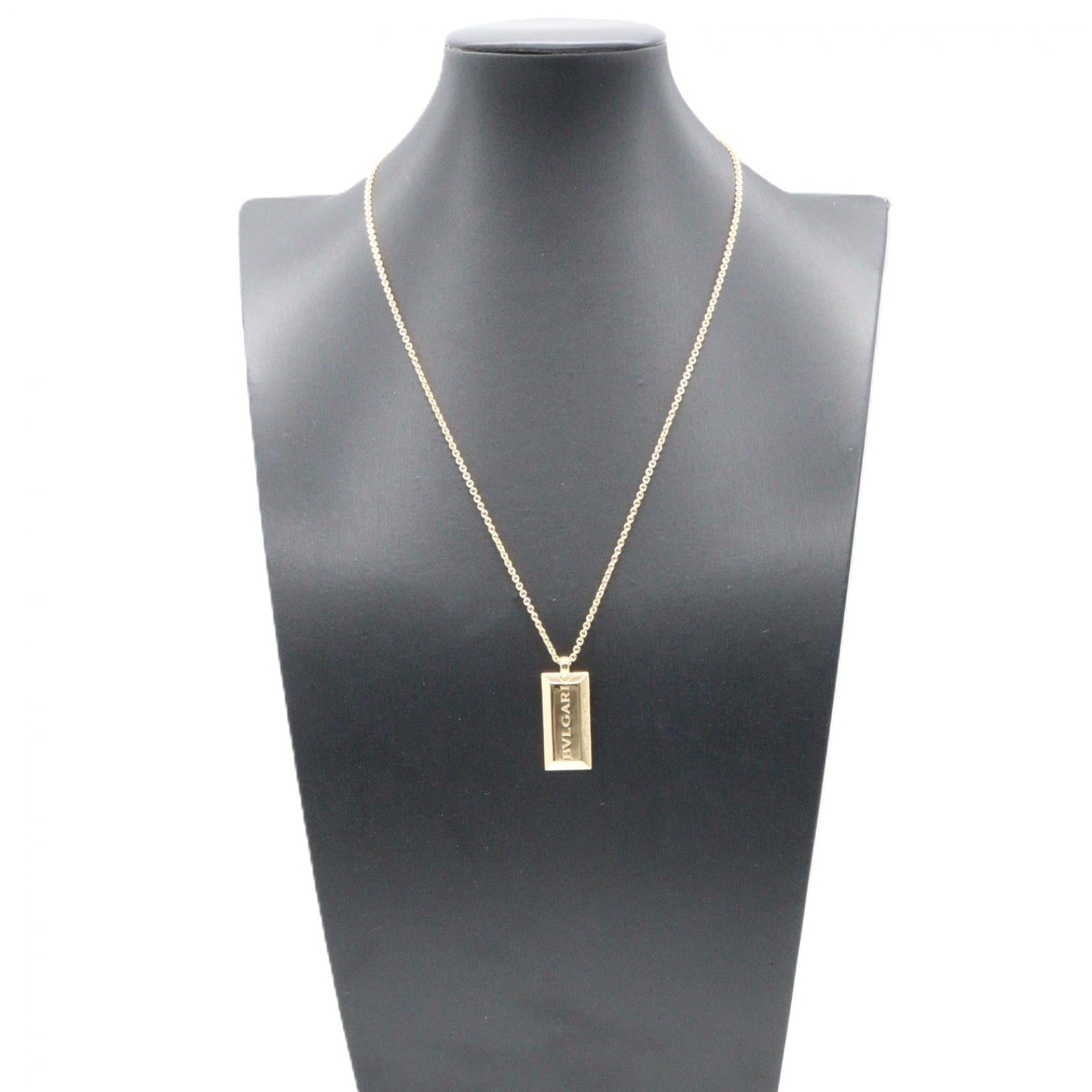 インゴット ロゴ ネックレス ネックレス K18YG イエローゴールド ブルガリ アクセサリー BVLGARI