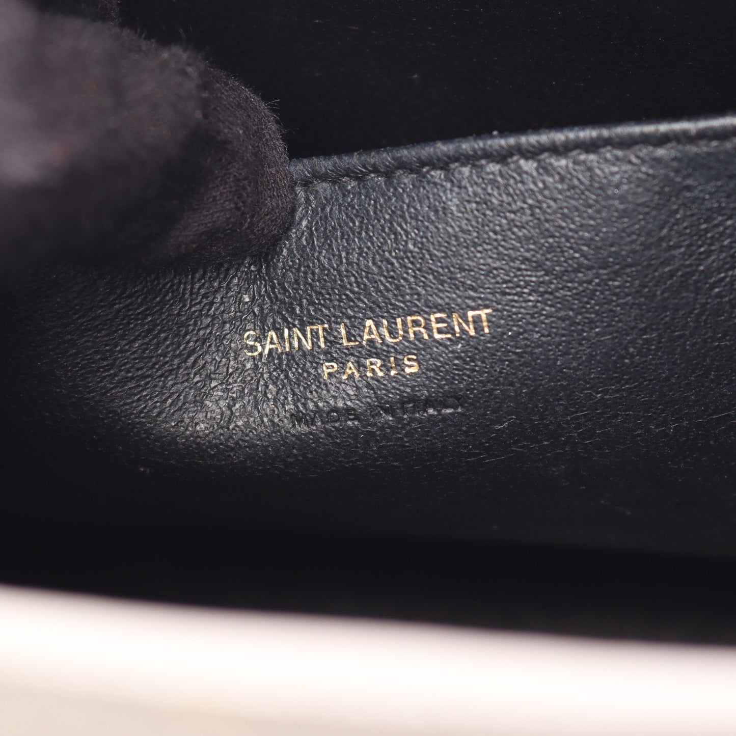 モノグラム ベイビーカバス 2WAY ハンドバッグ レザー グレー イヴサンローラン バッグ YVES SAINT LAURENT