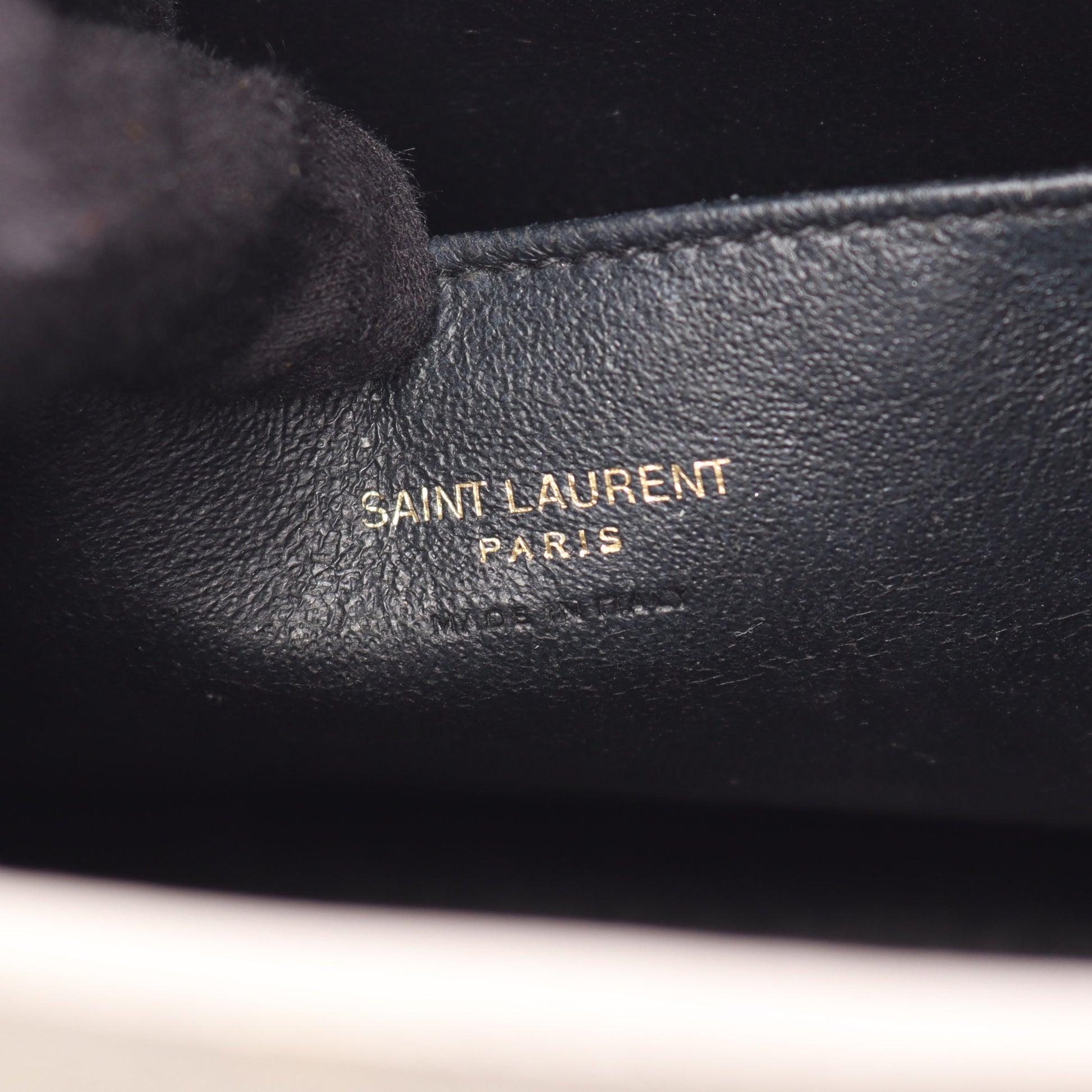 モノグラム ベイビーカバス 2WAY ハンドバッグ レザー グレー イヴサンローラン バッグ YVES SAINT LAURENT