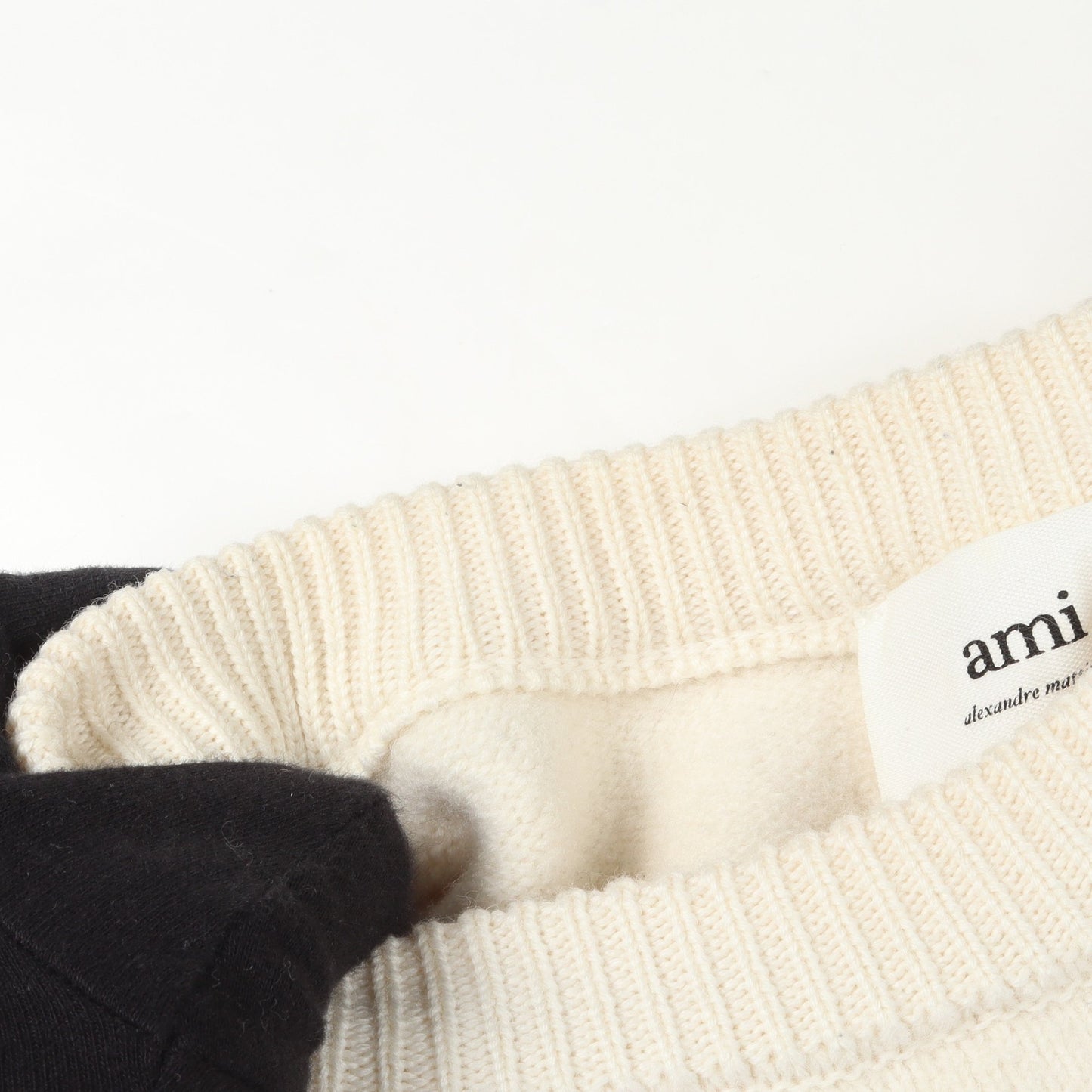 Ami de Coeur ニット ウール オフホワイト アミアレクサンドルマテュッシ トップス AMI Alexandre Mattiussi
